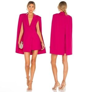 Katie May Fuchsia Cape Mini Dress
